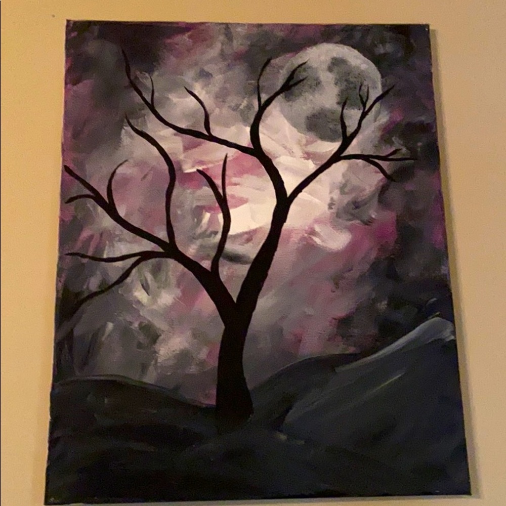 Acrylic painting on stretched canvas
